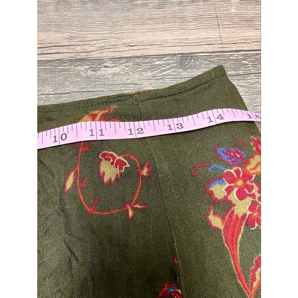 Vintage Lauren Ralph Lauren Paisley Wrap Midi Skirt Wool Blend Boho 6 Equestrian - Picture 8 of 10